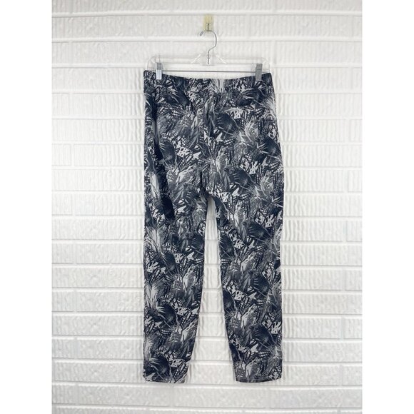 Athleta Pants Size 8 Black Tropical Print Joggers - Picture 2 of 9